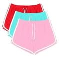 thumbnail image 1 of Women Shorts under $5! Xqxayjr 3 Packs Soft Comfy Booty Cotton Workout Pants Breathable Lounge Dolphin Shorts Cycling Hiking Pants for Women, 1 of 8