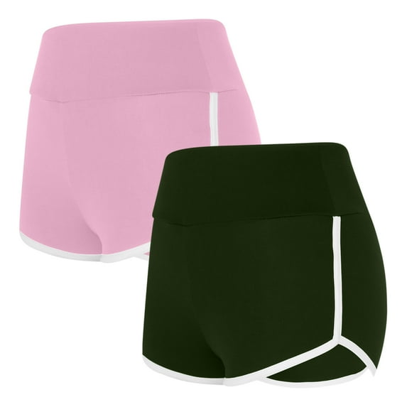 Women Shorts under $5! Xqxayjr 2 Pack Women's Workout Shorts Booty Shorts Retro Dolphin Shorts Sports Yoga Gym Running Hot Pants