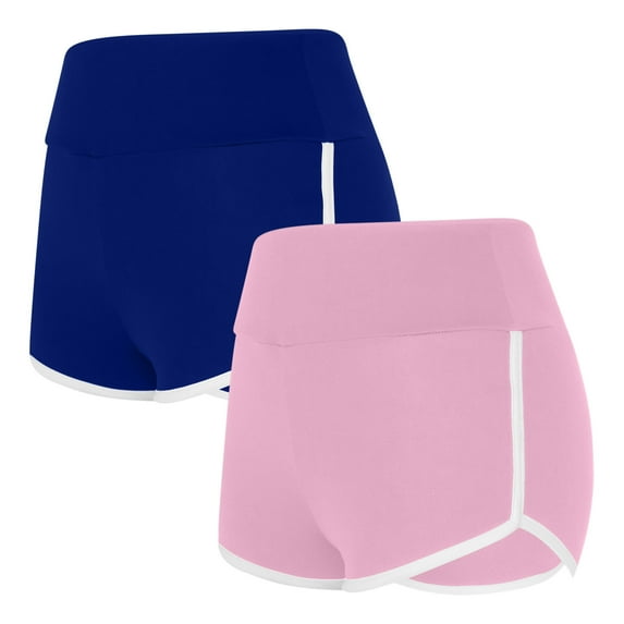 Women Shorts under $5! Xqxayjr 2 Pack Women's Workout Shorts Booty Shorts Retro Dolphin Shorts Sports Yoga Gym Running Hot Pants