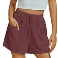 thumbnail image 1 of Women Shorts under $5! Xqxayjr Womens Drawstring Shorts Summer Elastic Waist Casual Lightweight Shorts Comgy Beach Shorts with Pockets, 1 of 8