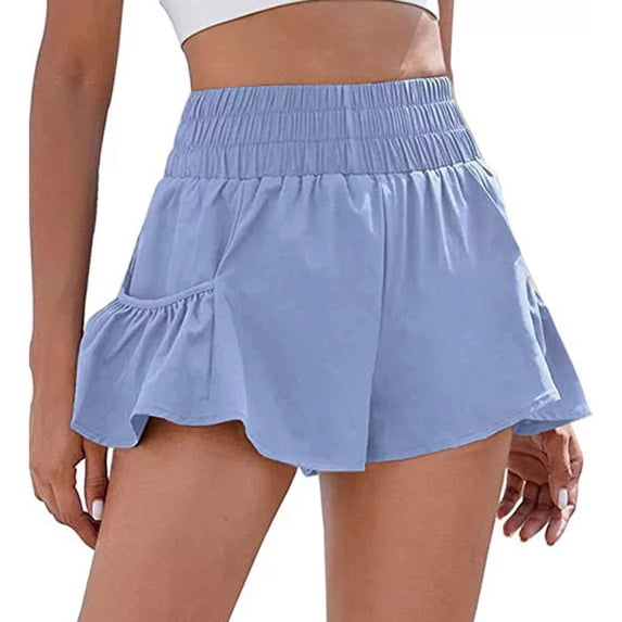 Women Shorts Elastic Waist Running Pocket Nylon Comfortable Loungewear Sleepwear