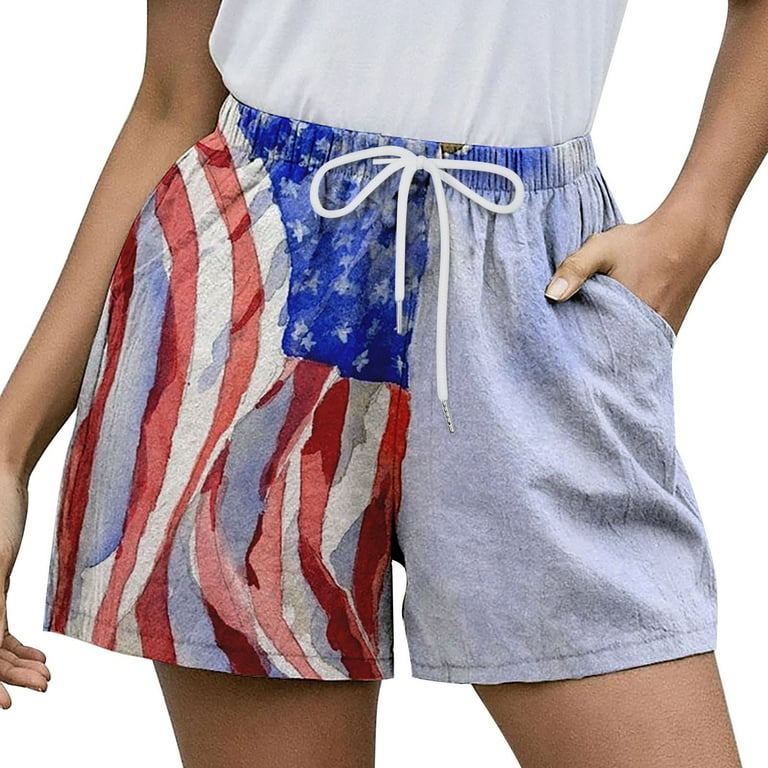 Women's american shop flag board shorts