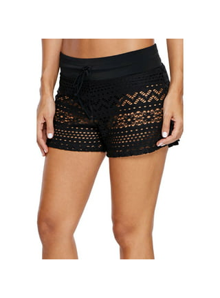 Lace Trim Womens Shorts Loose Slip Shorts Solid Color Pajama shorts  Patchwork