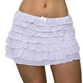thumbnail image 1 of Women Shorts Lace Low Rise Mini Skirt Micro Skirt Asymmetrical Ruffle Hem Flared Lingerie Short Pettipants Womens Pants Trendy S, 1 of 7