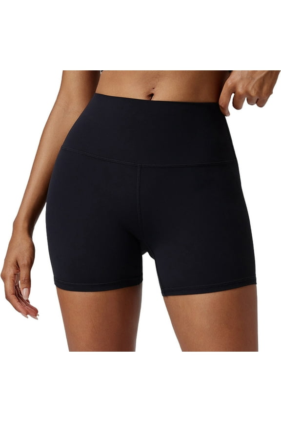 Women Shorts Leggings Tummy Control High Waist Lifting Tight Yoga Pants,Black,XL