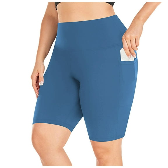 Women Shorts Plus Size High Waist Workout Athletic Shorts Seamless Lifting Yoga Shorts with Pockets Lace Leggings for Women plus Size Workout Tights for Women 3x Vibrating Pants with Control