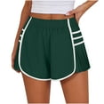Women Shorts Running High Waisted Athletic Pleated Contrast Color Short