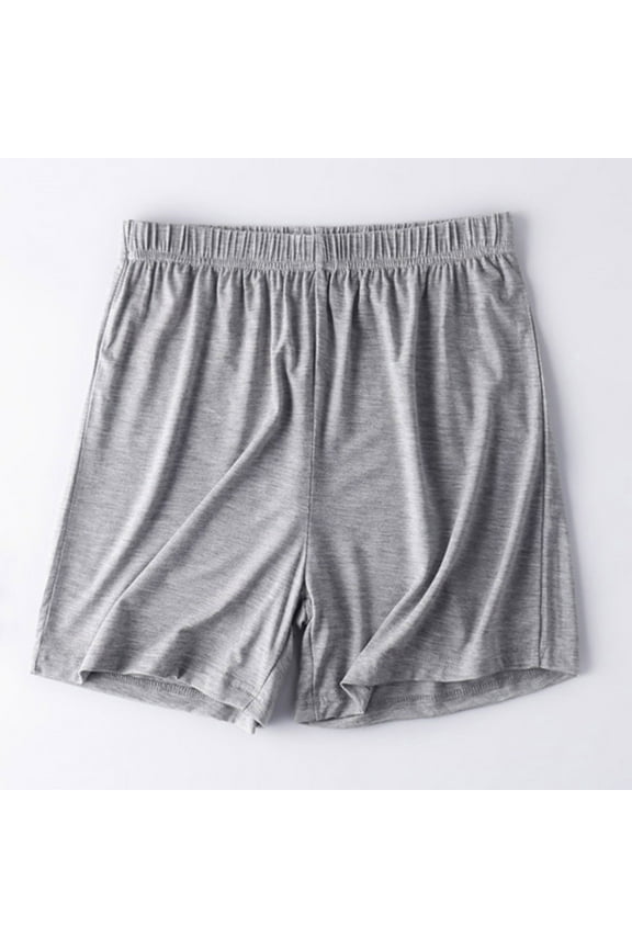 Women Shorts Sawvnm Women's Summer Elastic Waist Thin Quarter Shorts Color Thin Style Casual Pajamas Loose Size Home Pants Summer Gift Gray 4XL