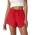 thumbnail image 1 of Women Shorts Summer Fashionable Design Casual and Comfortable High Waisted Loose Drawstring Pocket Shorts, 1 of 7