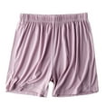 thumbnail image 1 of Women Shorts Summer Thin Casual Pajamas Loose Home Clothes Cotton Elastic Waist Solid Color Workout Comfy Soft Shorts, 1 of 3
