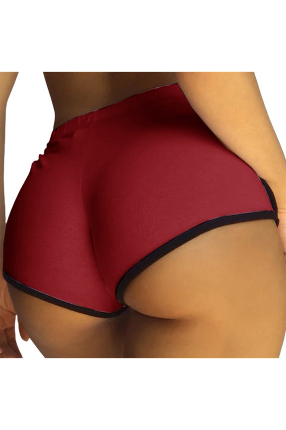 Women Shorts Yoga Sports Pants Gym Workout Beach Waist Booty Casual Slim Fit
