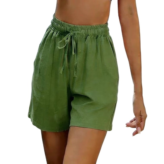 Women Shorts for Seniors High Waisted Trendy Casual Shorts Summer Beach Pants with Pockets Loose Flowy Cute Outfits