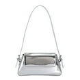 thumbnail image 1 of Women Shoulder Bag Bright PU Leather Fashion Underarm Bag Small Satchel (Silver) Shoulder Bags for Women, 1 of 10