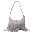 thumbnail image 1 of Women Shoulder Bag Fashion New Pattern Tassel Decoration Retro Casual Large Capacity Zipper Practical Messenger Bag, 1 of 5