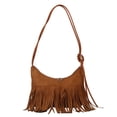 thumbnail image 1 of Women Shoulder Bag Fashion New Pattern Tassel Decoration Retro Casual Large Capacity Zipper Practical Messenger Bag, 1 of 5