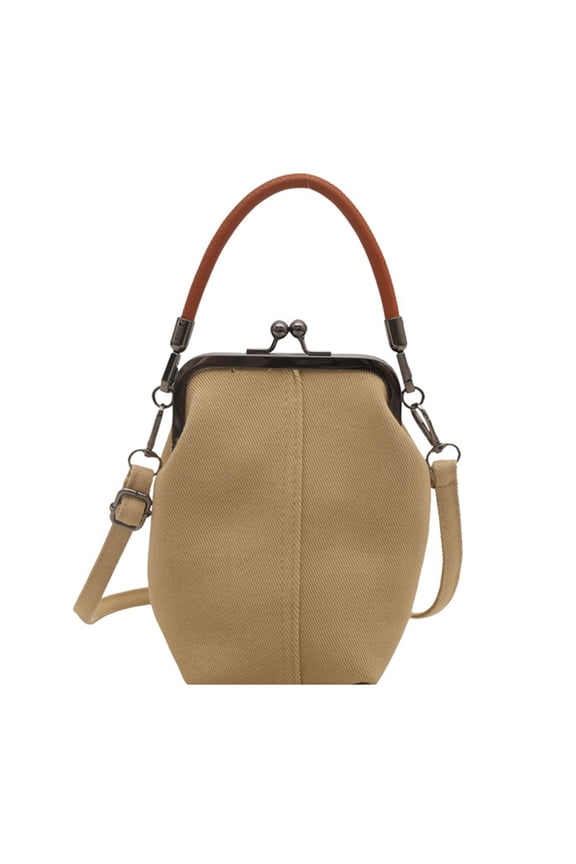 Women Shoulder Bag Kiss Lock Crossbody Bag Commuting Bag Fashion Handbag Stylish Top Handle Bag Messenger Bag Phone Bag