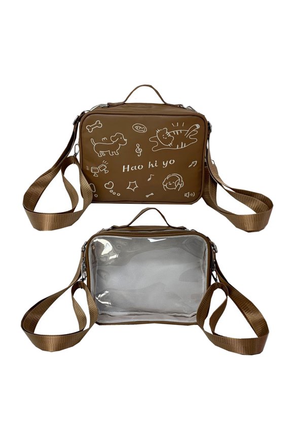 Women Shoulder Bag Lovely Crossbody Bag Handbag Clear Ita Backpack Student Book Bag Preppy Styles Messengers Bag