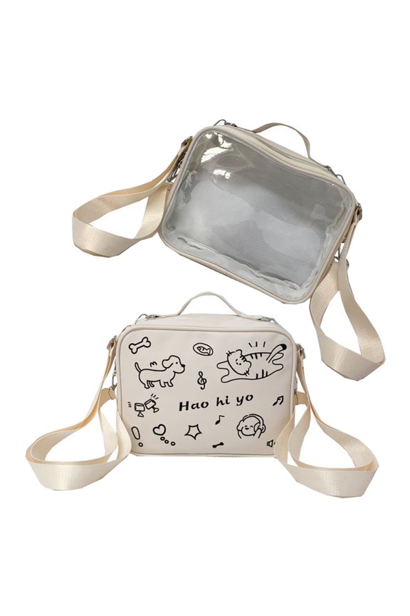 Women Shoulder Bag Lovely Crossbody Bag Handbag Clear Ita Backpack Student Book Bag Preppy Styles Messengers Bag