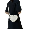 thumbnail image 1 of Women Shoulder Bag Messenger Bag Small Heart Shape Crossbody Bag Creative Handbag PU Change Purse for Dating, 1 of 9