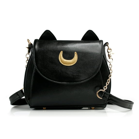 Women Shoulder Bag Moon Female Lady Handbag Kitty Cat Ears Faux Leather Purse