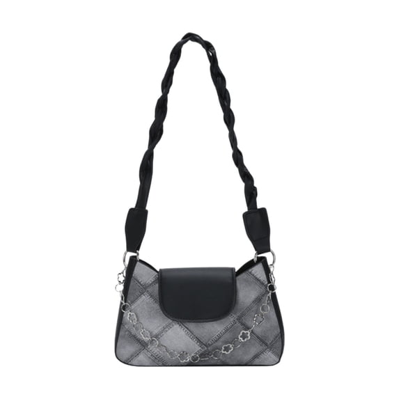 Women Shoulder Bag Plaid Print, Patterned Tote for Daily Use