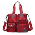thumbnail image 1 of Women Shoulder Crossbody Shoulder Bags Nylon Multiple Pockets Top Handle Satchel Tote Handbags Purse Red, 1 of 8