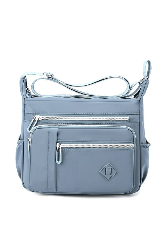 Women Shoulder Handbag Roomy Multiple Pockets Bag Ladies Crossbody Purse Fashion Tote Top Handle Satchel Solid Color Multi-compartment Messenger Nylon Cloth Casual Small Square