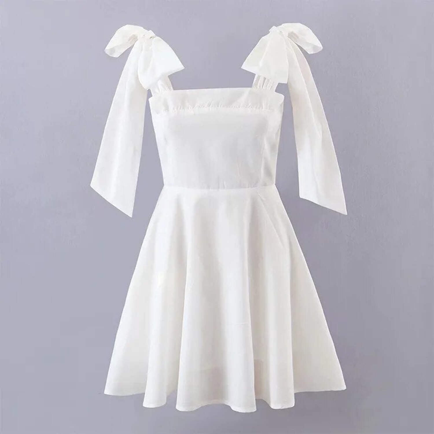 Sweet Elegant Solid Flounce Square Collar Sleeveless Two Pieces Sweet Elegant Solid Flounce Square Collar Sleeveless Two Pieces