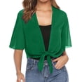 thumbnail image 1 of Women Shrug Chiffon Cardigans Open Front Short Sleeve Bolero for Evening Dressy 2026, 1 of 7