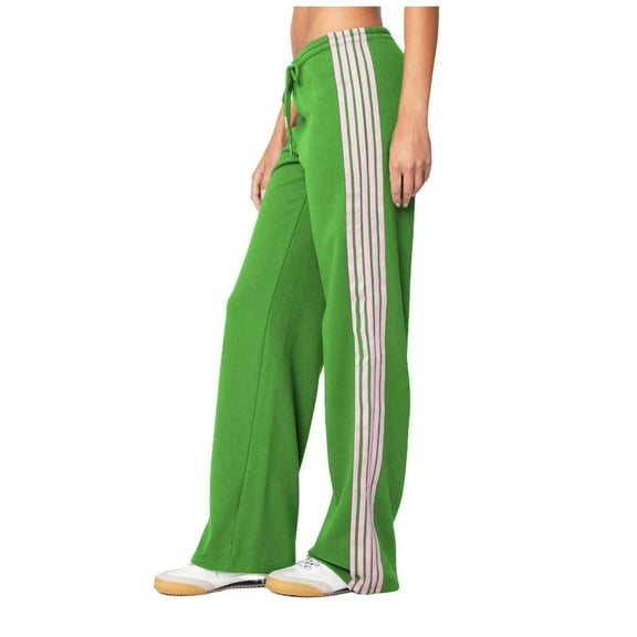 Women Side Striped Track Pants Drawstring Waist Wide Leg Cargo Sweatpants Casual Loose Jogger Pants Womens Pants with Pockets Casual Womens Casual Plaid Leggings Stretchy Work Pants Dress Pants