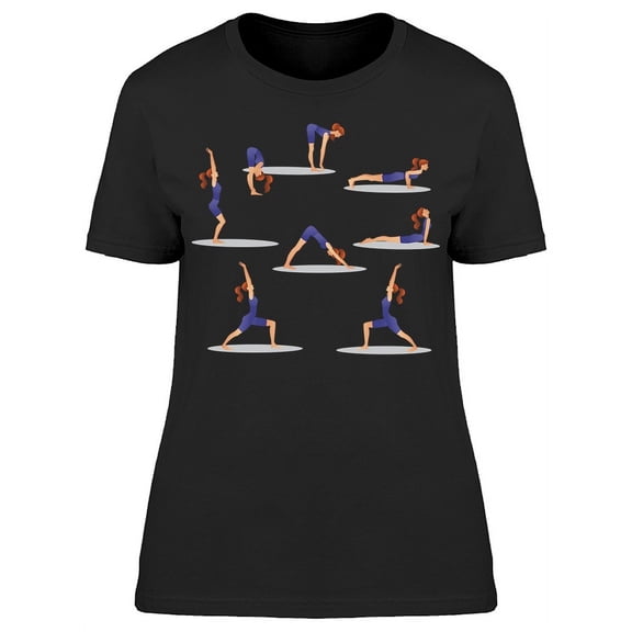 Women Silhouettes Yoga T-Shirt Women -Image by Shutterstock, Female Medium