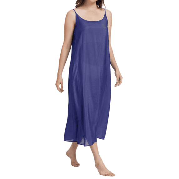 Women Silk Cotton Long Slips Full Slips For Under Dress Chemise Camisoles Slip Dress Petticoat