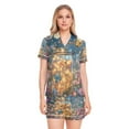 thumbnail image 1 of Women Silk Pajama Sets Causal Outings Fashion Fairy Lights Pattern Home, 1 of 7