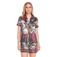 thumbnail image 1 of Women Silk Pajama Sets Causal Outings Fashion He Purrfect Playmates Pattern Home, 1 of 7
