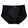 thumbnail image 1 of Women Silk Panties Cotton Crotch Mid Waist Seamless Breathable Lace Mesh Sexy Briefs, 1 of 2
