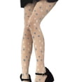 thumbnail image 1 of Women Silk Pantyhose Japanese Sweet Star Pattern Vintage Leggings Footed Tights, 1 of 21