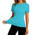 thumbnail image 1 of Women Silk Workout Shirts Quick Dry Athletic UPF50+ Sun Protection Shirts Short Sleeve Rash Guard, 1 of 7