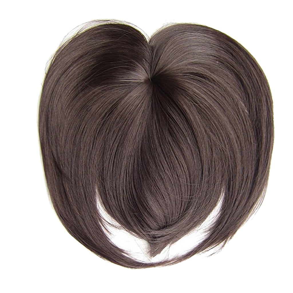 Women Silky Clip On Hair Topper Wig Heat Resistant Fiber Wig
