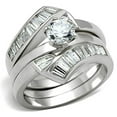 thumbnail image 1 of Women Silver 925 Sterling Silver Ring with AAA Grade CZ in Clear - Size 9, 1 of 1