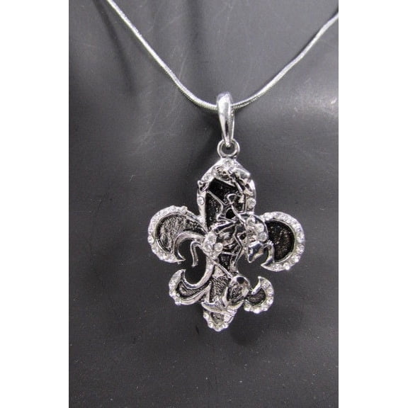 Women Silver Fashion Necklace Rodeo Horse Western Boots Silver Cute Fun Flower