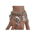 thumbnail image 1 of Women Silver Metal Bracelet Cat Elephant Pharaoh Charms Egyptian, 1 of 11