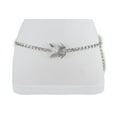 thumbnail image 1 of Women Silver Metal Chain Turtle Charm Buckle Belt XS S M, 1 of 9