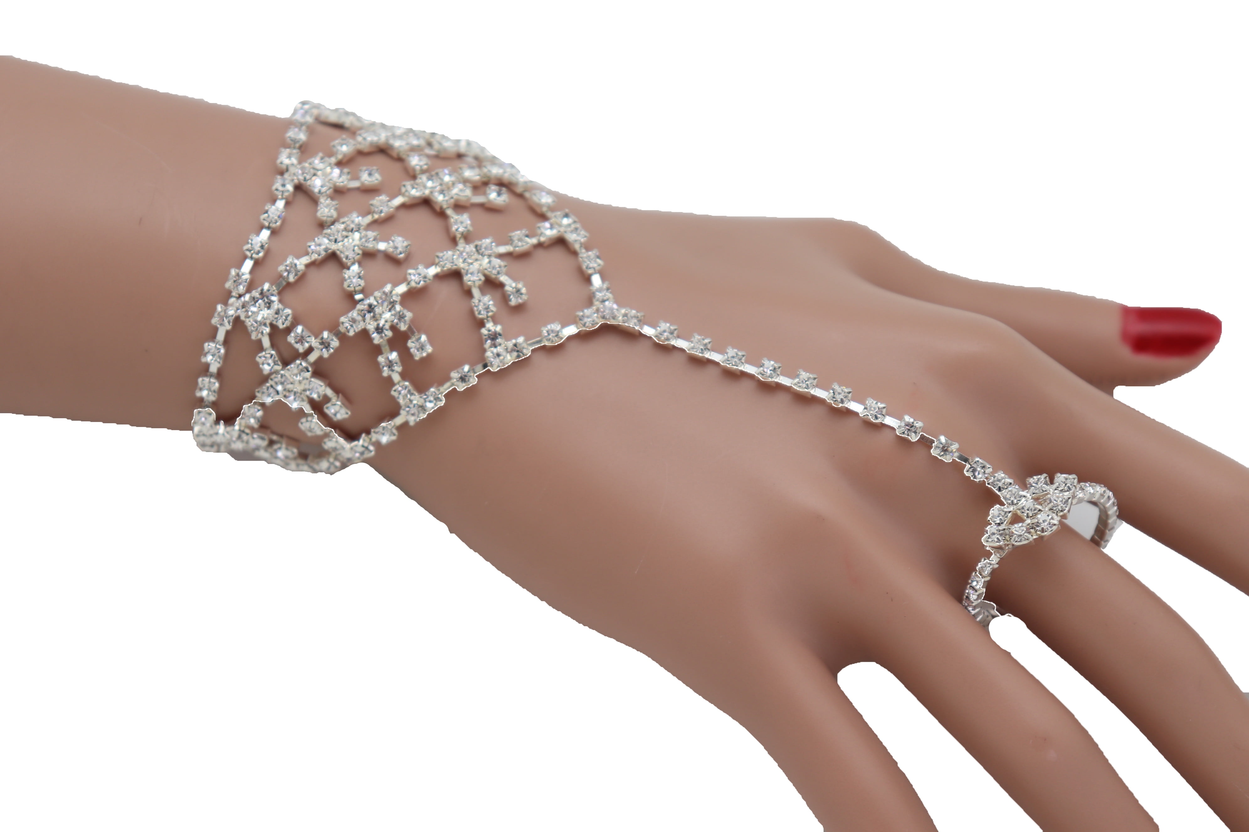 Buy Sceleton Hand Bracelet, Gothic Hand Chain, All Finger Rings, Ring  Attached to Bracelet, Hand Bracelet Connected to Ring, Slave Bracelet  Online in India - Etsy