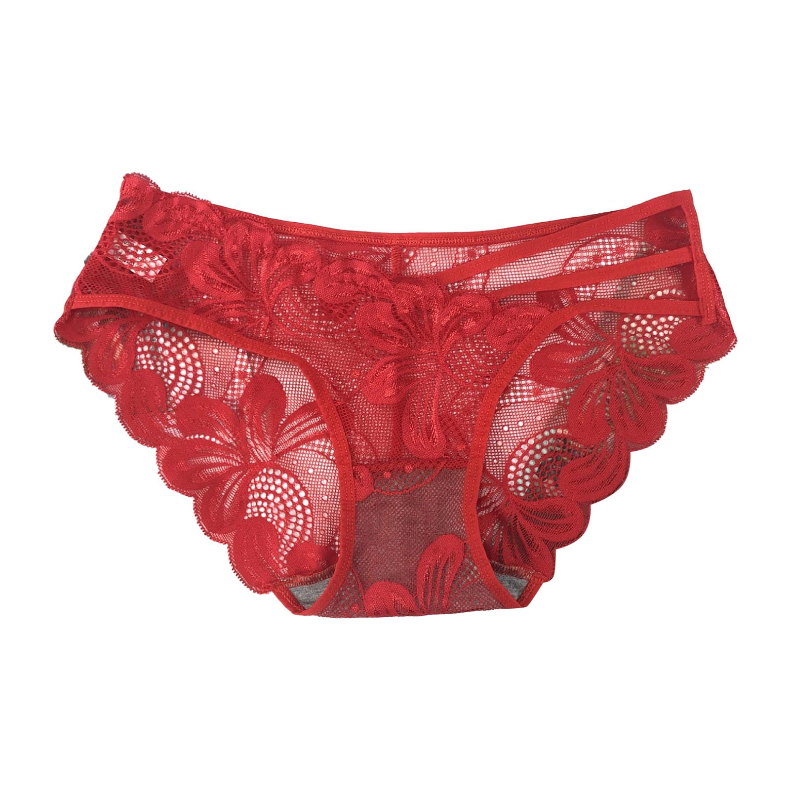 Women Simple Solid Color Lace Comfortable Simple Panties Bulk Panties