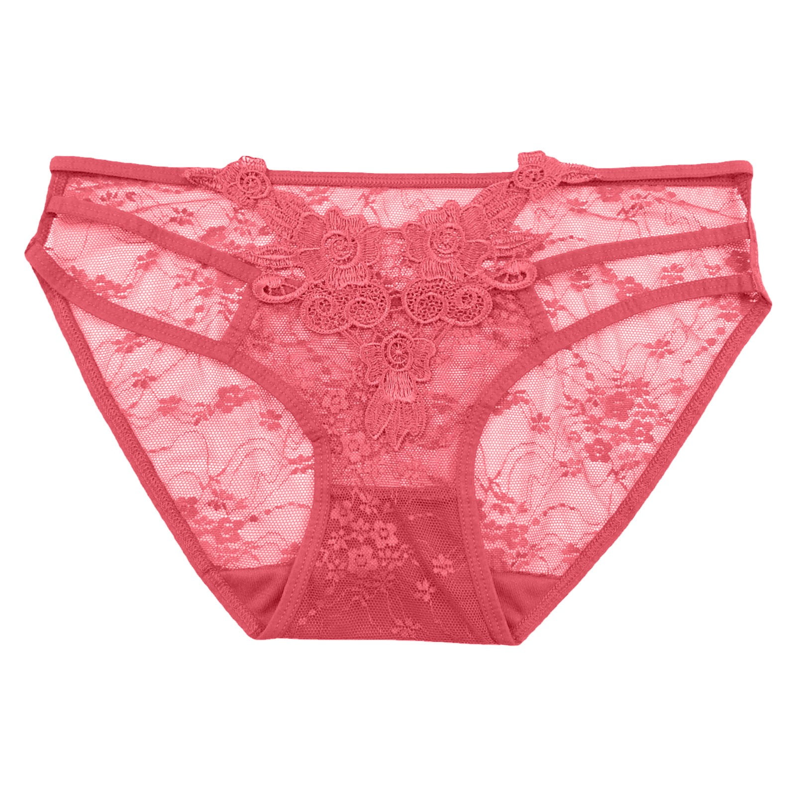Women Simple Solid Color Lace Comfortable Simple Panties Bulk Panties
