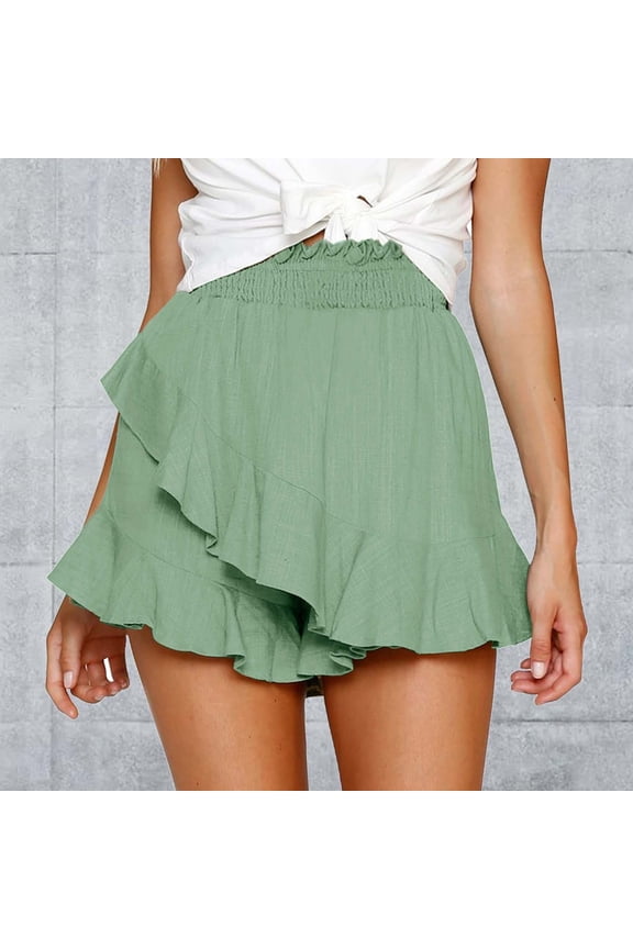 Women Skate Skirt Mini Wrap Skirt Beach Flowing Linen High Waist Shorts Summer Swimsuit Shorts for Women Women Swim Shorts Women's Shorts with Pockets Denim Summer Dresses for Short Women Skirts for