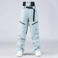 thumbnail image 1 of Women Ski Pants Men Snow Bibs with Detachable Strap Snowboard Overall Insulated Windproof Waterproof for Winter Outdoor Sports Light Blue M, 1 of 4