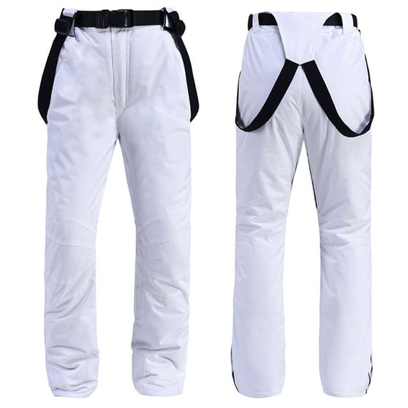 Women Ski Pants Winter Insulated Fleece Thermal Snowpants Warm Snowboarding Pants Waterproof with Pocket Bibs Overalls