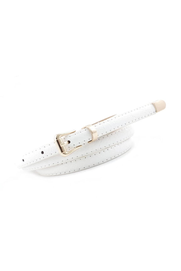 Women Skinny Belt Snake Pattern Thin Belts Casual Wild Dress Waistband Decor