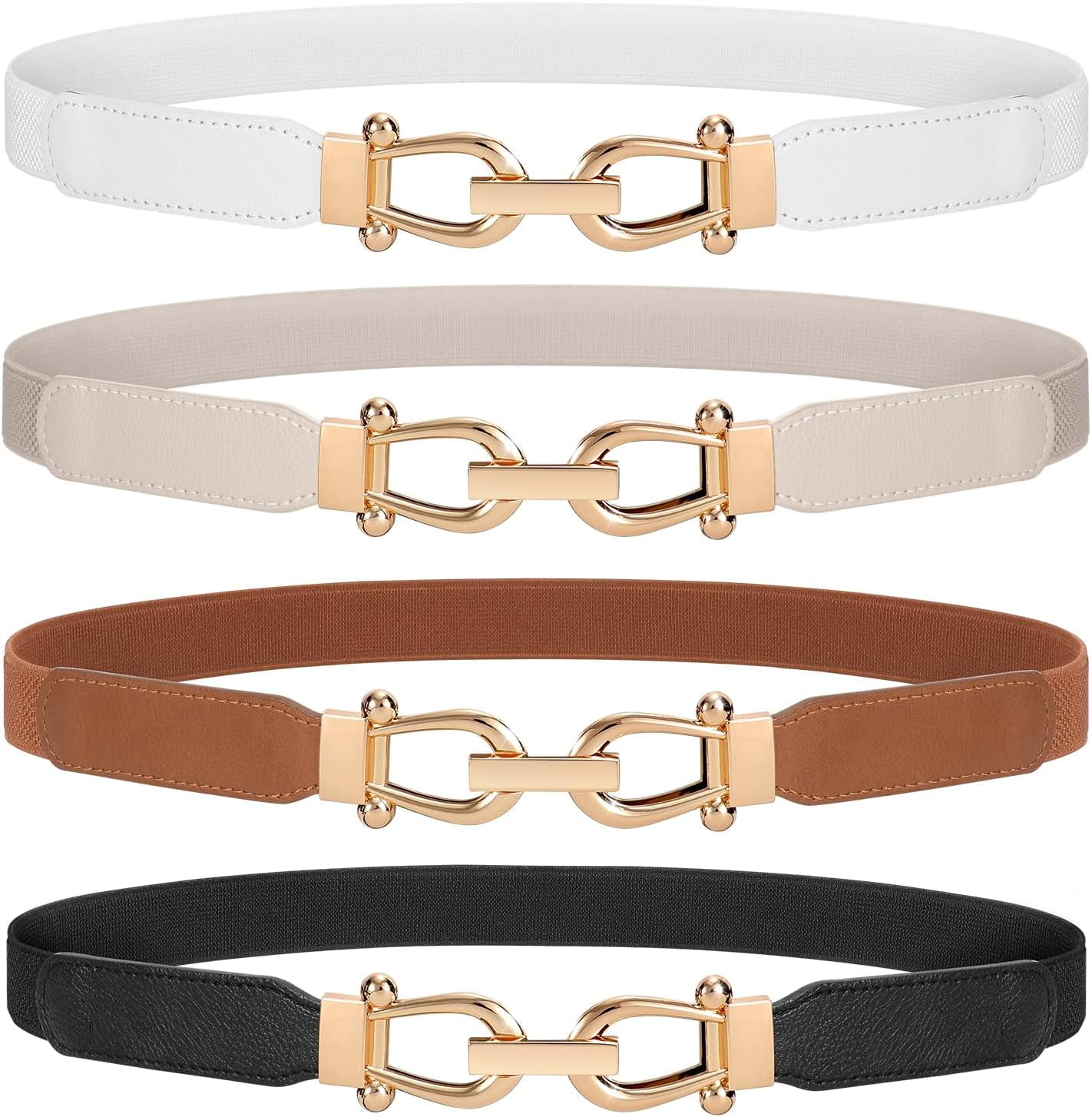Women Skinny Belt for Dresses Retro Stretch Ladies Waist 